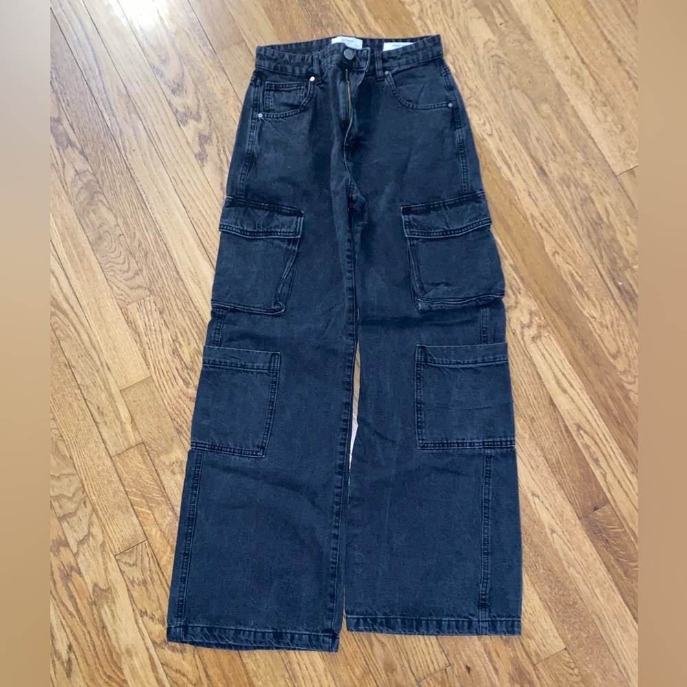 cargo jeans black